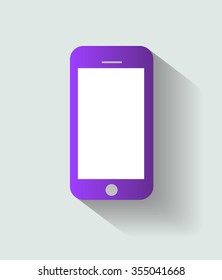 Smartphone icon vector illustration purple