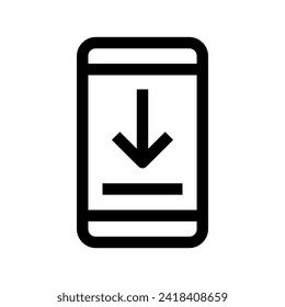 Smartphone icon vector illustration, suitable for various design purposes related to technology and mobile devices.