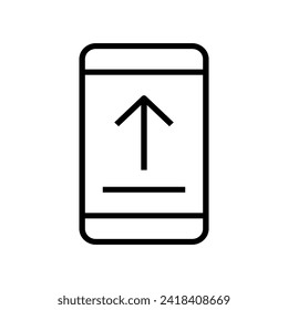 Smartphone icon vector illustration, suitable for various design purposes related to technology and mobile devices.
