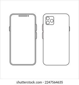 smartphone icon, vector, illustration, symbol
