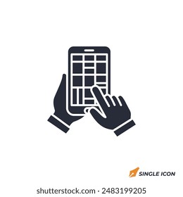 Smartphone icon vector illustration. Smartphone symbol isolated on white background.