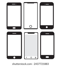 Smartphone-Symbolvektor. Abbildung eines Telefonikonsymbols auf weißem Hintergrund