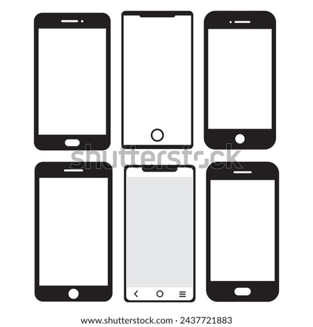 Smartphone icon vector. Illustration of a telephone icon symbol on a white background