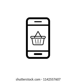 Smartphone icon vector illustration template.