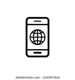 Smartphone icon vector illustration template.