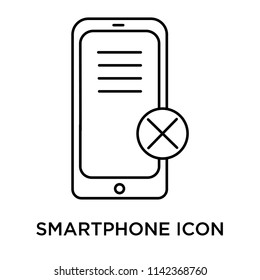 Smartphone icon vector isolated on white background for your web and mobile app design, Smartphone logo concept