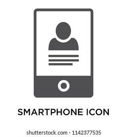 Smartphone icon vector isolated on white background for your web and mobile app design, Smartphone logo concept
