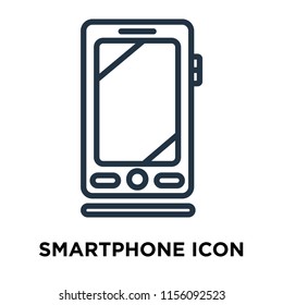 Smartphone icon vector isolated on white background, Smartphone transparent sign , thin symbols or lined elements in outline style