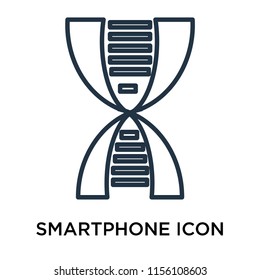 Smartphone icon vector isolated on white background, Smartphone transparent sign , thin symbol or stroke element design in outline style