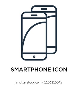 Smartphone icon vector isolated on white background, Smartphone transparent sign , thin pictogram or outline symbol design in linear style