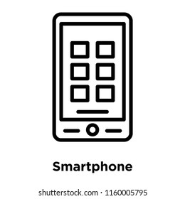Smartphone icon vector isolated on white background, Smartphone transparent sign , line or linear sign, element design in outline style
