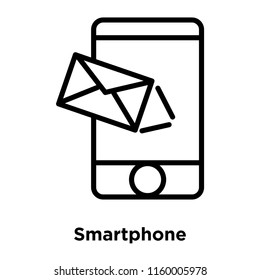 Smartphone icon vector isolated on white background, Smartphone transparent sign , line or linear sign, element design in outline style