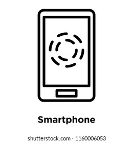 Smartphone icon vector isolated on white background, Smartphone transparent sign , line or linear sign, element design in outline style