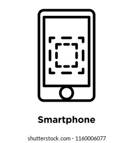 Smartphone icon vector isolated on white background, Smartphone transparent sign , line or linear sign, element design in outline style