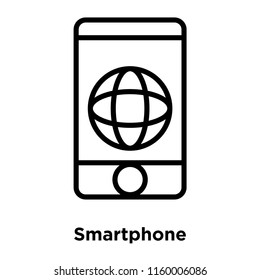 Smartphone icon vector isolated on white background, Smartphone transparent sign , line or linear sign, element design in outline style