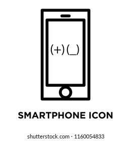 Smartphone icon vector isolated on white background, Smartphone transparent sign , line and outline elements in linear style