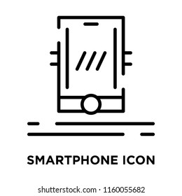 Smartphone icon vector isolated on white background, Smartphone transparent sign , line symbol or linear element design in outline style