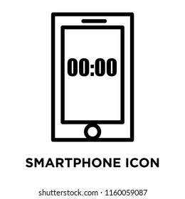 Smartphone icon vector isolated on white background, Smartphone transparent sign , line and outline elements in linear style