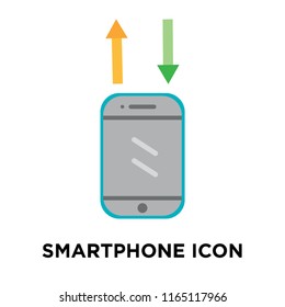 Smartphone icon vector isolated on white background, Smartphone transparent sign