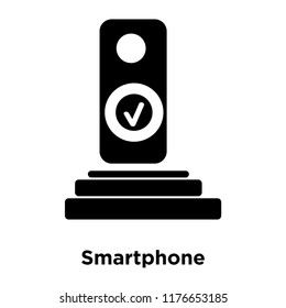 Smartphone icon vector isolated on white background, logo concept of Smartphone sign on transparent background, filled black symbol