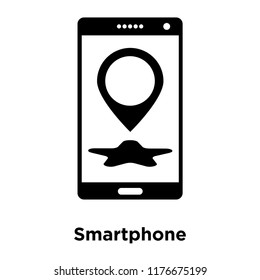 Smartphone icon vector isolated on white background, logo concept of Smartphone sign on transparent background, filled black symbol
