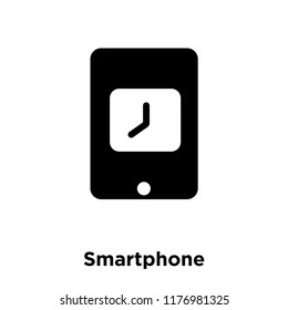 Smartphone icon vector isolated on white background, logo concept of Smartphone sign on transparent background, filled black symbol