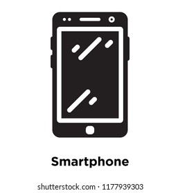 Smartphone icon vector isolated on white background, logo concept of Smartphone sign on transparent background, filled black symbol
