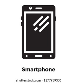 Smartphone icon vector isolated on white background, logo concept of Smartphone sign on transparent background, filled black symbol