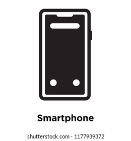 Smartphone icon vector isolated on white background, logo concept of Smartphone sign on transparent background, filled black symbol