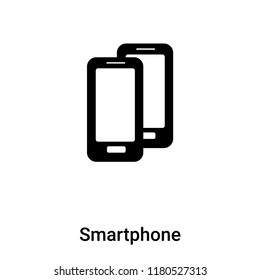Smartphone icon vector isolated on white background, logo concept of Smartphone sign on transparent background, filled black symbol