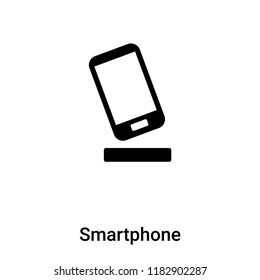 Smartphone icon vector isolated on white background, logo concept of Smartphone sign on transparent background, filled black symbol