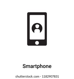 Smartphone icon vector isolated on white background, logo concept of Smartphone sign on transparent background, filled black symbol