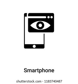 Smartphone icon vector isolated on white background, logo concept of Smartphone sign on transparent background, filled black symbol