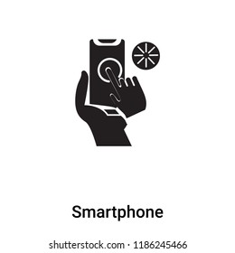 Smartphone icon vector isolated on white background, logo concept of Smartphone sign on transparent background, filled black symbol