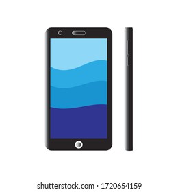Smartphone-Icon-Vektorgrafik einzeln auf Weiß, realistisch, EPS10. Gadget Symbol Illustration. 
