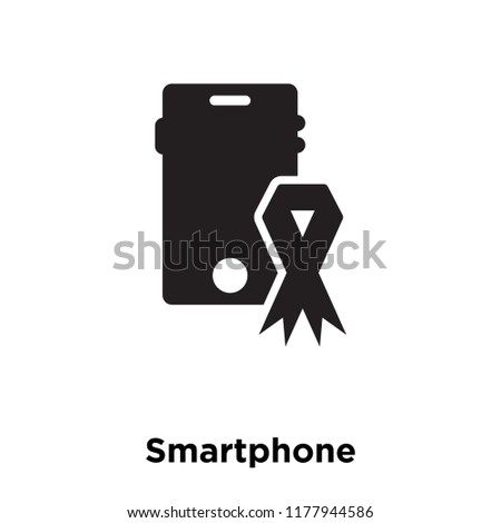 Smartphone icon vector isolated on white background, logo concept of Smartphone sign on transparent background, filled black symbol