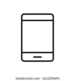 Smartphone icon vector in line design on white background