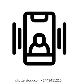 smartphone icon. vector line icon for your website, mobile, presentation, and logo design.