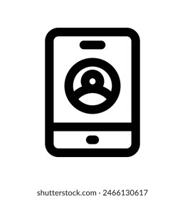 smartphone icon. vector line icon for your website, mobile, presentation, and logo design.