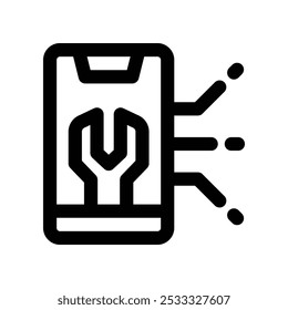 smartphone icon. vector line icon for your website, mobile, presentation, and logo design.