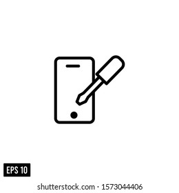 smartphone icon vector logo template