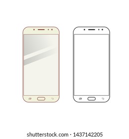 smartphone icon vector, mobile illustration, gradient color design.