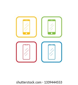 smartphone icon vector. mobile phone smartphone device gadget in smart phone style on the white background. Vector