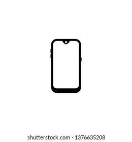 Smartphone icon vector. Mobile phone symbol. Smartphone logo illustration on white background. Flat design style.