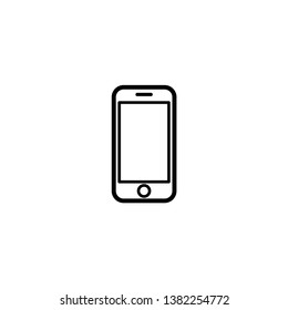 Smartphone icon vector. Mobile phone symbol. Smartphone logo illustration on white background. Flat design style.