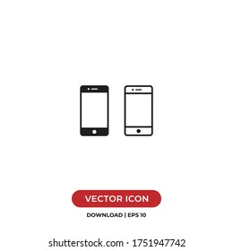 Smartphone-Icon-Vektorgrafik. Handyzeichen