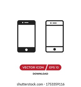 Vector de iconos de Smartphone. Signo de teléfono móvil
