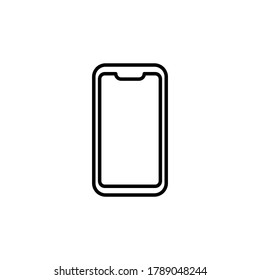 Smartphone icon vector. Mobile phone symbol on white background. Editable