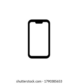 Smartphone-Icon-Vektorgrafik. Handy-Symbol auf weißem Hintergrund