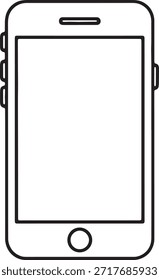 Smartphone Icon Vector Mobile Phone Display Mockup Cellphone Device Technology phone Case Screen Interface Logo Symbol Sign Digital Communication Illustration
